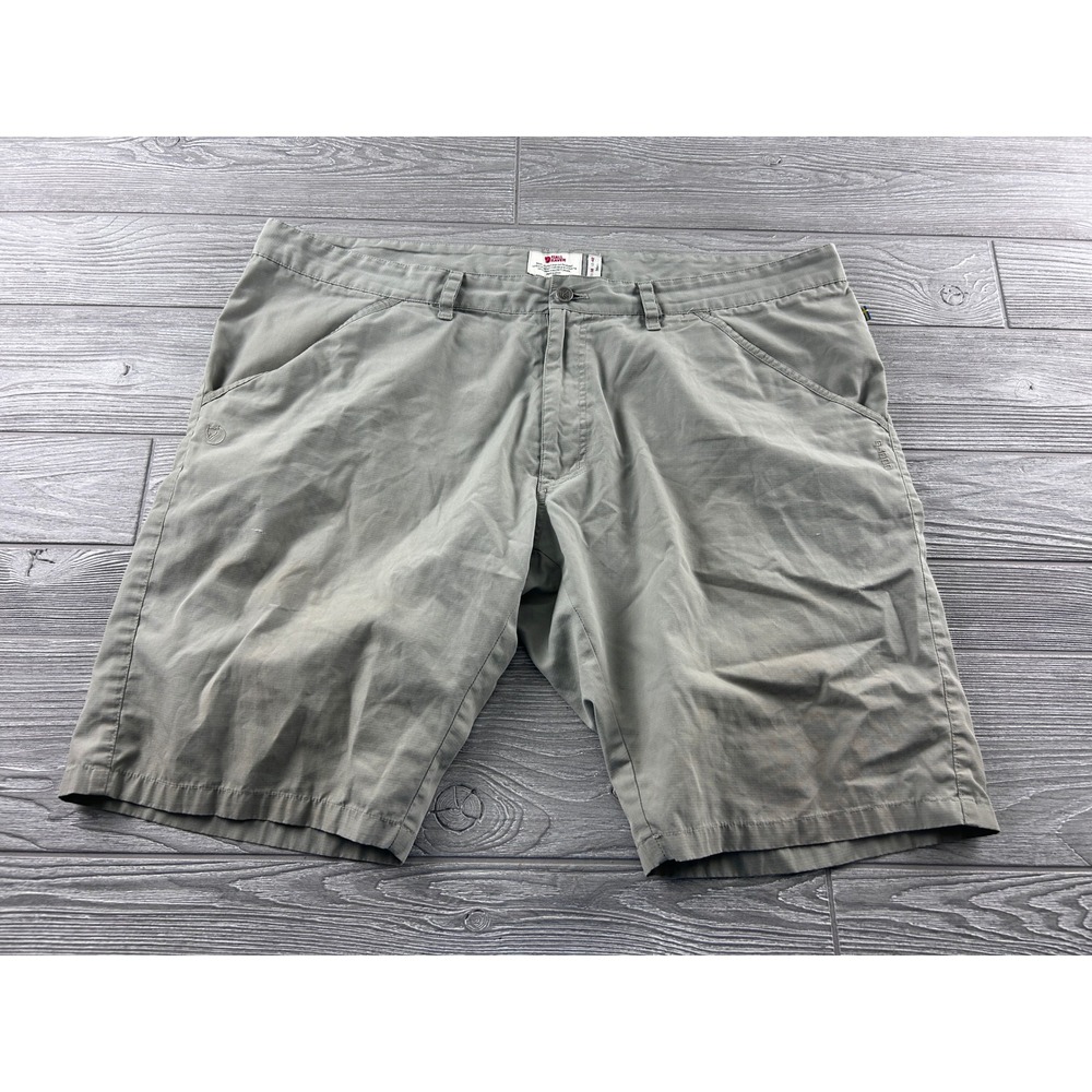 Fjallraven G-1000 Mens Hiking Shorts Green Size 40 Technical Outdoor Utility